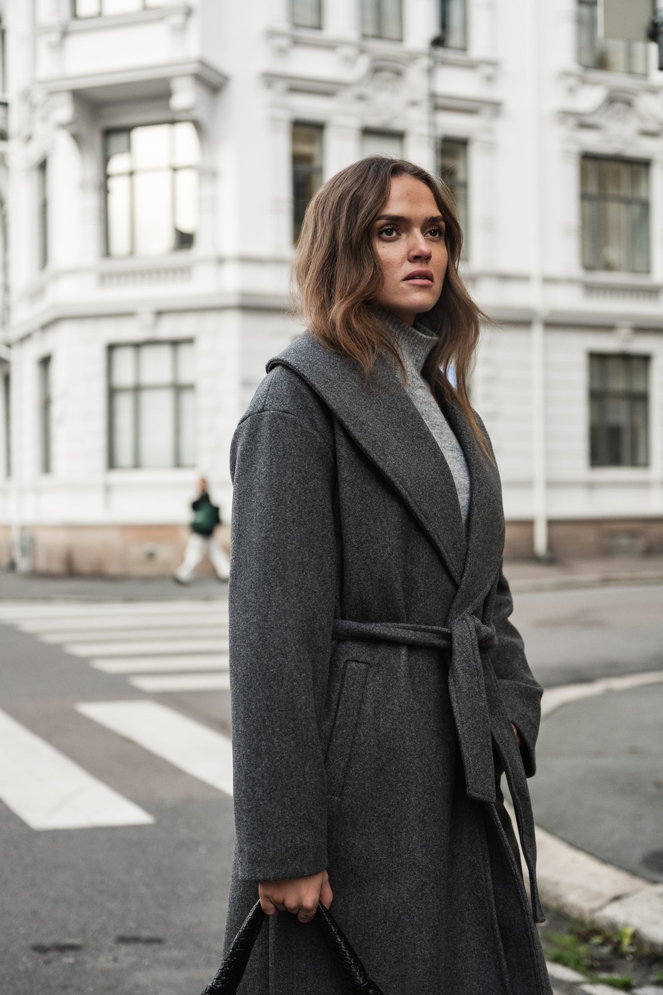 VMANNE Coat - Dark Grey Melange